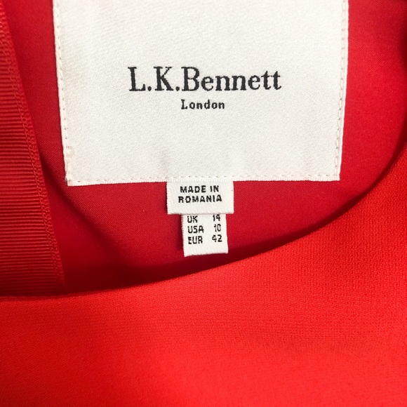 L.K. Bennett Red Cayla Dress - Picture 16 of 16